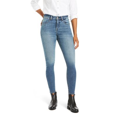 Ariat Western: Premium High Rise Skinny Stretch Pantalones Vaqueros Mujer - Azules (ANVFL6037)